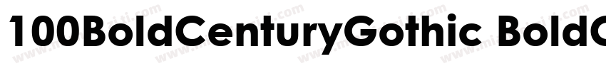 100BoldCenturyGothic BoldCenturyGot字体转换